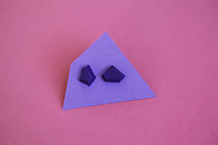 Náušnice - Geometrické náušnice | minimal arch | violet - 5945439_