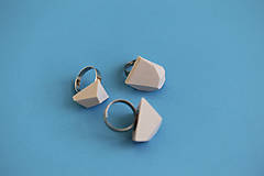 Prstene - Geometrický nastaviteľný prsteň | minimal arch | light grey - 5946536_