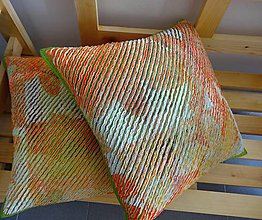 Úžitkový textil - Žinylkové vankúše s nádychom pomaranča - 5943875_