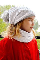 Čiapky, čelenky, klobúky - Dámsky zimný set White -alebo farbu si vyber! - 5947410_