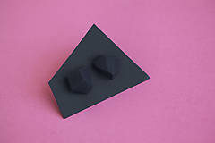 Náušnice - Geometrické náušnice | minimal arch | black - 5948154_
