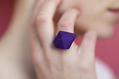 Geometrický nastaviteľný prsteň | minimal arch | violet