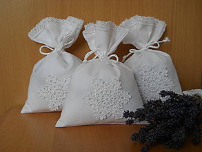 Úžitkový textil - Levanduľové vrecúško s vločkou - 5949071_