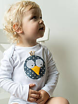 Detské oblečenie - body VTÁK GABO (dlhý/krátky rukáv) - 5952380_