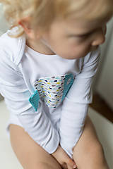 Detské oblečenie - body RYBKA Z TYRKYSOVÉHO JAZERA (dlhý/krátky rukáv) - 5952544_