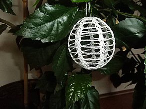 Dekorácie - Vianočná gulička biela a zlatá 1 - 5949041_