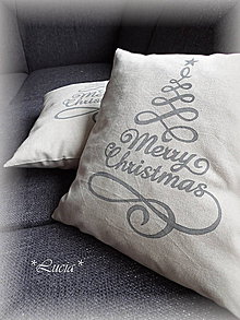 Úžitkový textil - Merry christmas so stromčekom - 5951239_