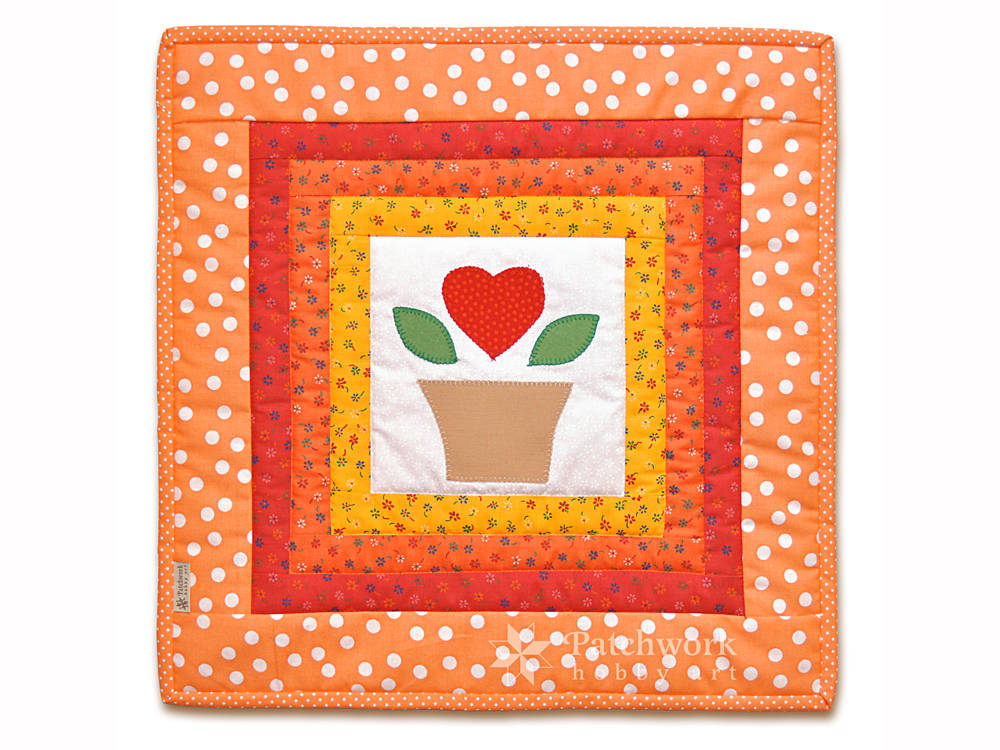 Obliečka na vankúš Srdiečko v kvetináči