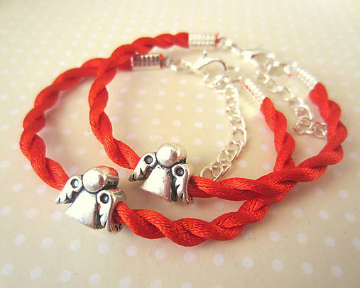 Náramky - Náramky s anjelikmi pre priateľky - 5958812_