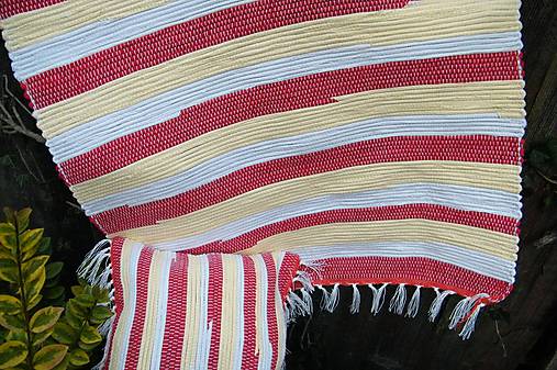 Úžitkový textil - Tkaná súprava- obliečka, koberec - 5965982_
