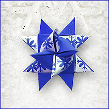 Dekorácie - Vianočné 3D hviezdy z papiera pixelové (vločky) - 5962000_