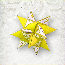 Dekorácie - Vianočné 3D hviezdy z papiera pixelové (pixelová) - 5964098_