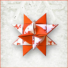 Dekorácie - Vianočné 3D hviezdy z papiera pixelové (sobík) - 5967098_