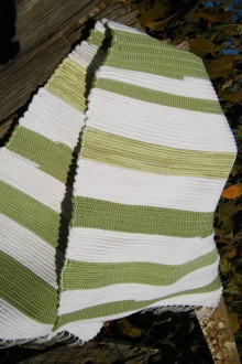 Úžitkový textil - Olivovo-biely koberec - 5975287_