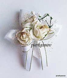 Svadobné pierka - Svadobné pierko zlaté ruže - 5989494_