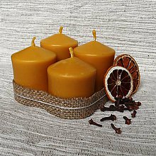 Sviečky - Adventné sviečky z včelieho vosku - 5988233_