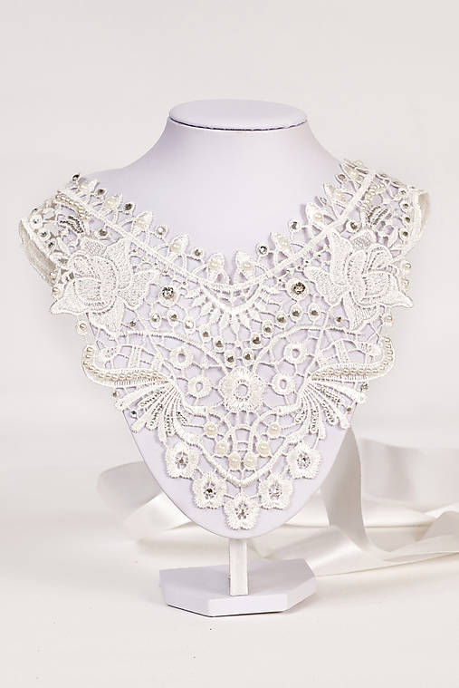 biely náhrdelník white dream - "čas čipky"