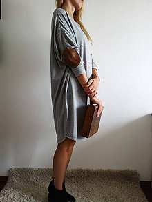Šaty - Oversize šaty "sivý štýlik" - 5988330_