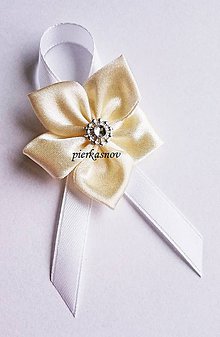 Svadobné pierka - Svadobné pierko bielo krémové - 5993978_