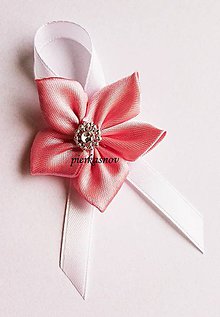 Svadobné pierka - Svadobné pierko bielo ružové - 5994046_