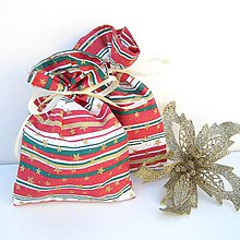 Úžitkový textil - Vianočné darčekové vrecúško - 5994736_