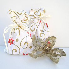 Úžitkový textil - Vianočné darčekové vrecúško - 5994745_
