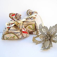 Úžitkový textil - Vianočné darčekové vrecúško - 5994747_