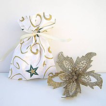 Úžitkový textil - Vianočné darčekové vrecúško - 5994749_