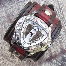 Náramky - Štýlový kožený remienok s hodinkami winner - 5992290_