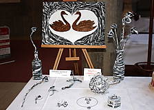 Obrazy - Zaľúbené ľabute zo svadobnej kolekcie v štýle shabby chic - 5993922_