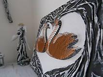 Obrazy - Zaľúbené ľabute zo svadobnej kolekcie v štýle shabby chic - 5993925_