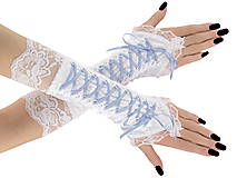 Svadobné bielé rukavičky pre nevestu 1075F