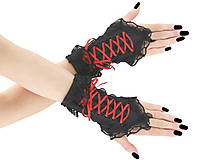 Rukavice - Bezprsté gothic rukavičky - návleky na ruky 0570 - 6008880_