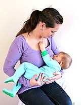 Oblečenie na dojčenie - Dojčiace tričko 3v1 dlhý rukáv - 6010987_
