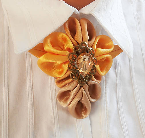 Náhrdelníky - Elegancia a la Chanel - žltá  - 6006830_