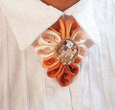 Náhrdelníky - Elegancia a la Chanel - oranžová de Luxe - 6006842_