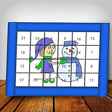 Dekorácie - Netradičný adventný kalendár Vianočný pajác jednoduchý (4) - 6007404_