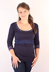 Oblečenie na dojčenie - Dojčiace tričko 3v1 - 3/4 rukáv - s čipkou - 6011009_