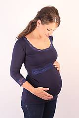 Oblečenie na dojčenie - Dojčiace tričko 3v1 - 3/4 rukáv - s čipkou - 6011010_