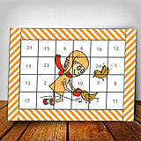 Dekorácie - Netradičný adventný kalendár Vianočný pajác pruhovaný - 6018424_