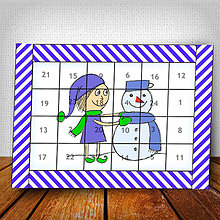 Dekorácie - Netradičný adventný kalendár Vianočný pajác pruhovaný (2) - 6018427_