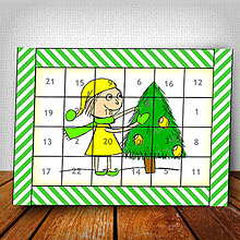 Dekorácie - Netradičný adventný kalendár Vianočný pajác pruhovaný (4) - 6018430_
