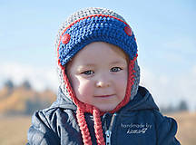 Detské čiapky - Zimná ušianka ... "letecká IX." - 6024770_