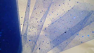 Textil - Tyl 15 cm flitrový kráľovská modrá - 6023002_