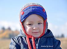 Detské čiapky - Zimná ušianka ... "letecká IX." - 6025161_