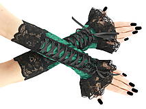 Rukavice - Dámské rukavice gothic so šnurovaním 0535C - 6030353_