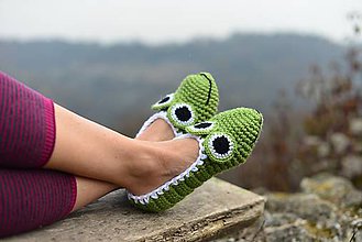 Ponožky, pančuchy, obuv - Veselé žabky - 6028724_