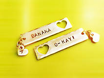 Kľúčenky - BANANA :) / 2mm hrúbka / cena za 1ks - 6040204_