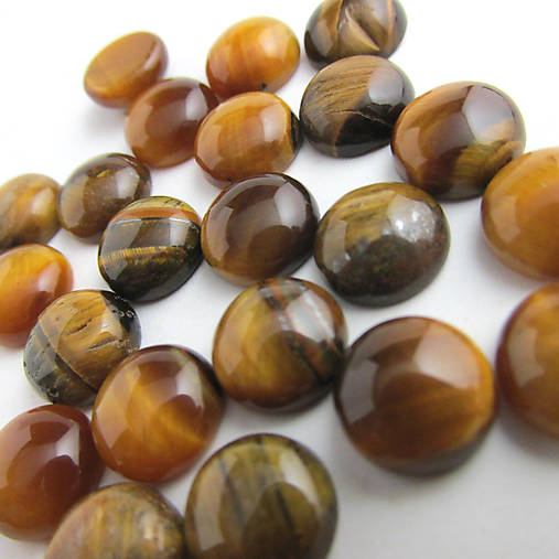 Minerály - Kabošon / 10mm (Tigrie oko) - 6038377_