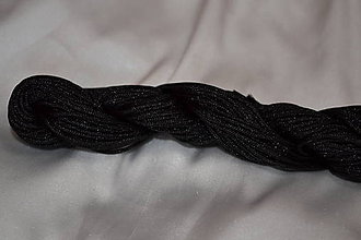 Galantéria - Šnúrka nylon čierna, 1.5mm, 0,17€/meter - 6041858_